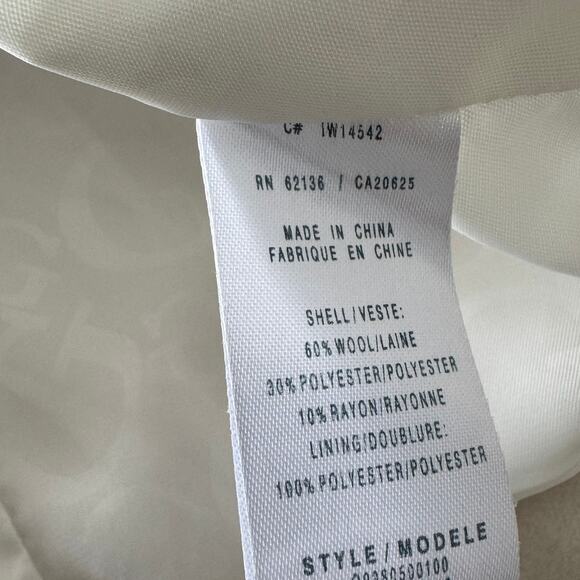 BY GUESS Cream Double Breasted Tailored Peacoat - XL - Picture 4 of 9